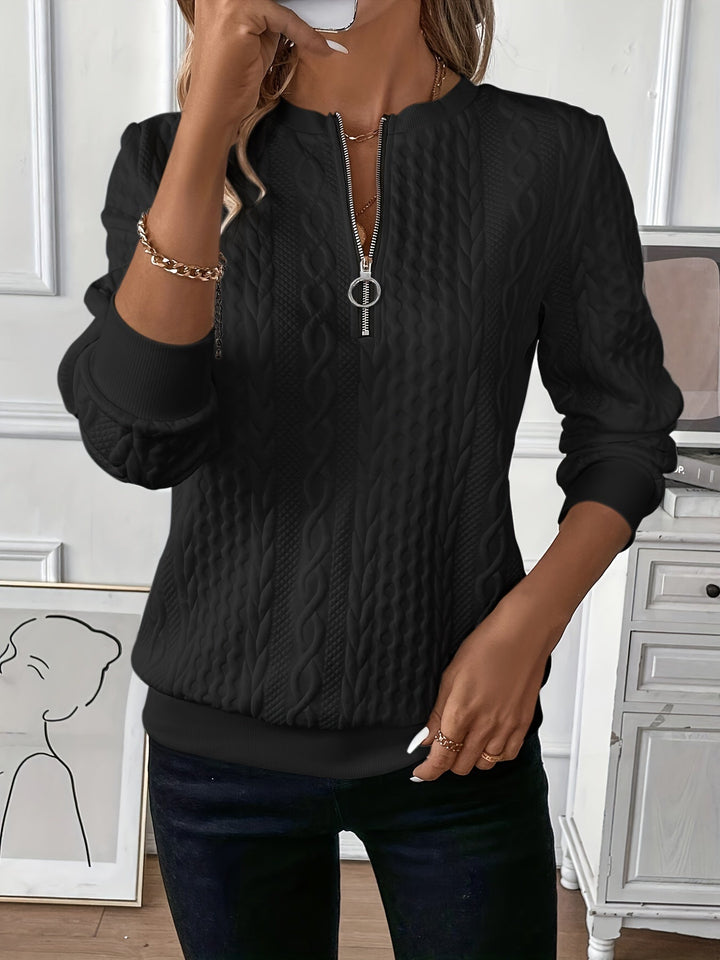 Delorina - Cardigan con zip frontale morbido al tatto