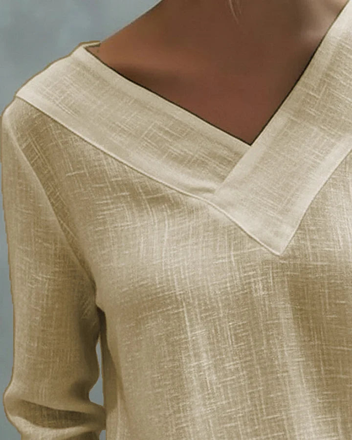 Calira - Top a spalle scoperte con scollo a V e tocco morbido