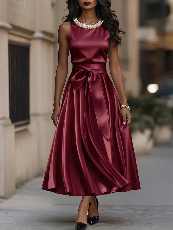 Sabine - Abito midi elegante con fiocco