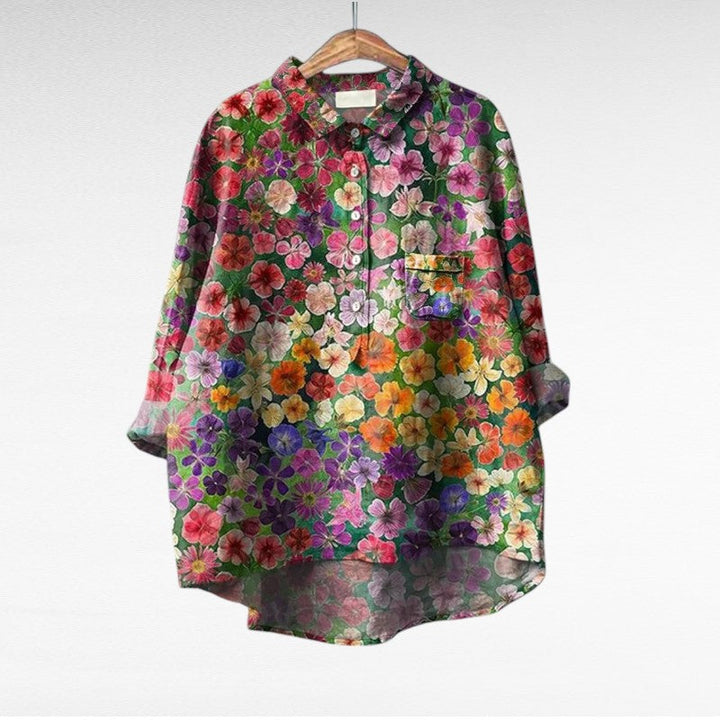 Elodie - Blusa floreale effetto soft touch