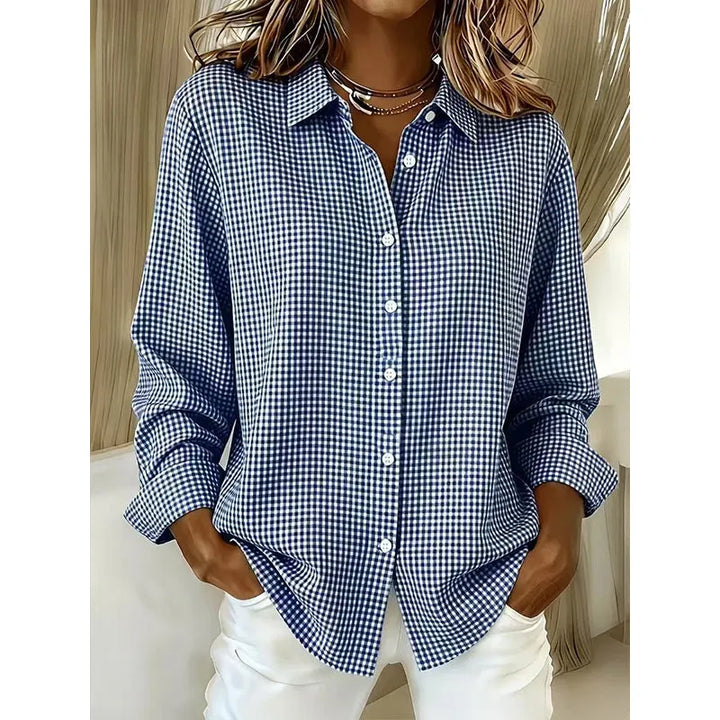Illyssia - Blusa a bottoni in vichy classico