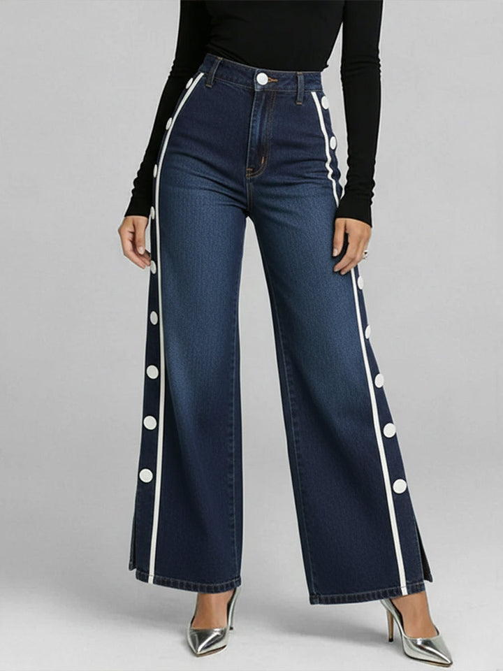 Vika - Jeans slim fit con zip frontale