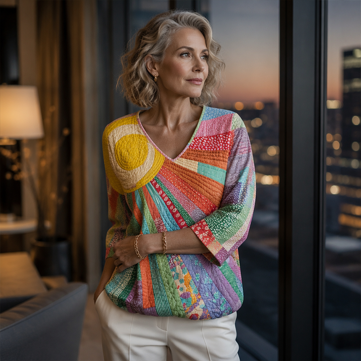 Genevielle - Blusa boho a rilievo