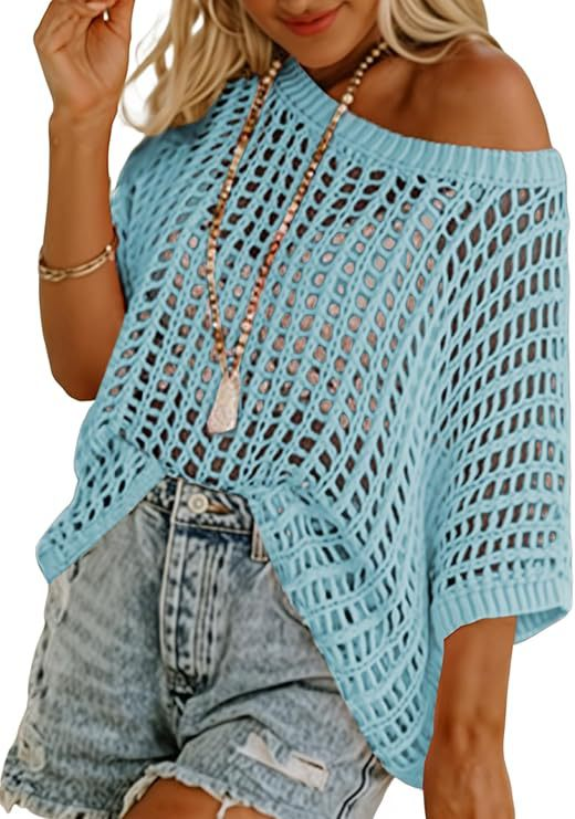 Hallie - Top a Rete in Maglia Leggera