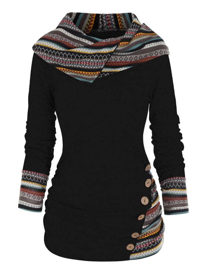 Amilene - Pullover con Cappuccio Stile Casual