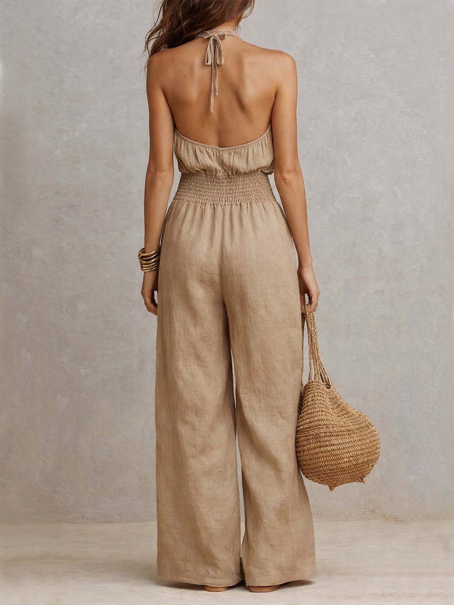 Elenie - Tuta leggera con scollo all’americana