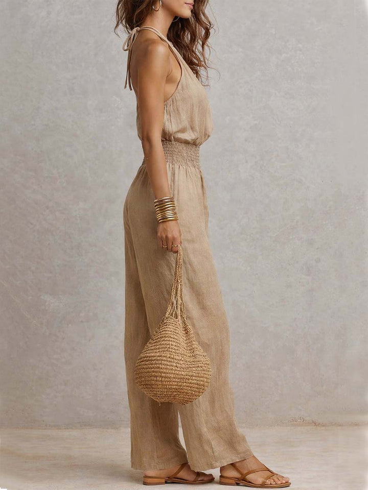 Elenie - Tuta leggera con scollo all’americana