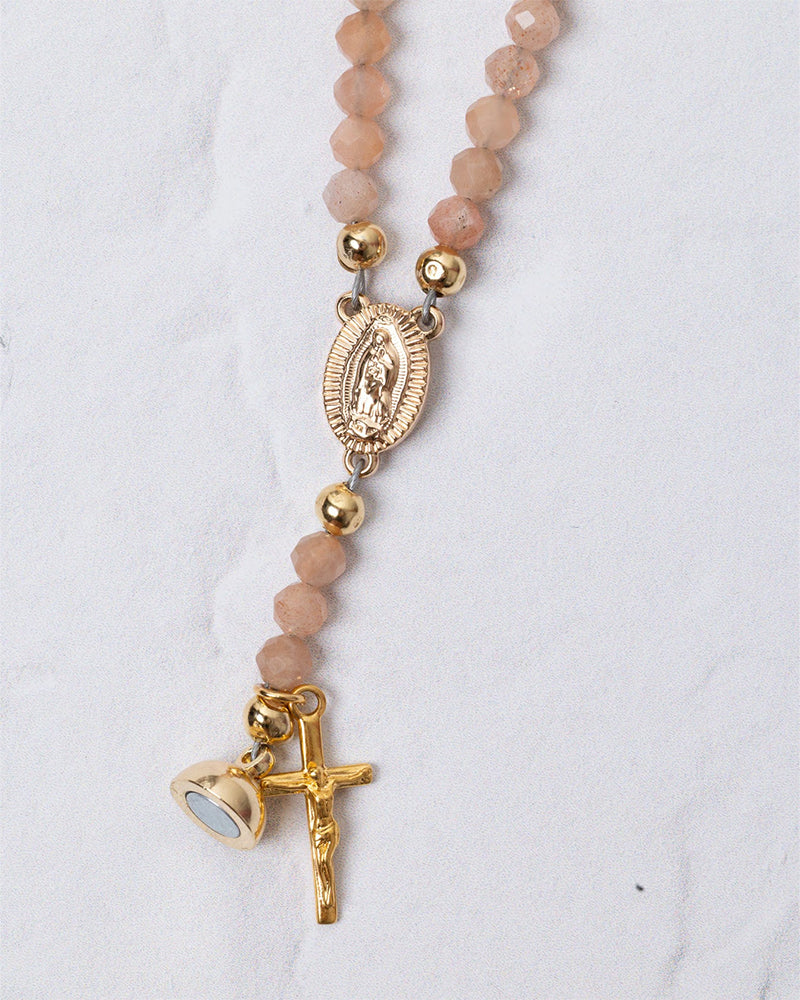 Farah - Bracciale con perline e croce