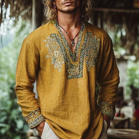 Milford - Camicia leggera con scollo a V