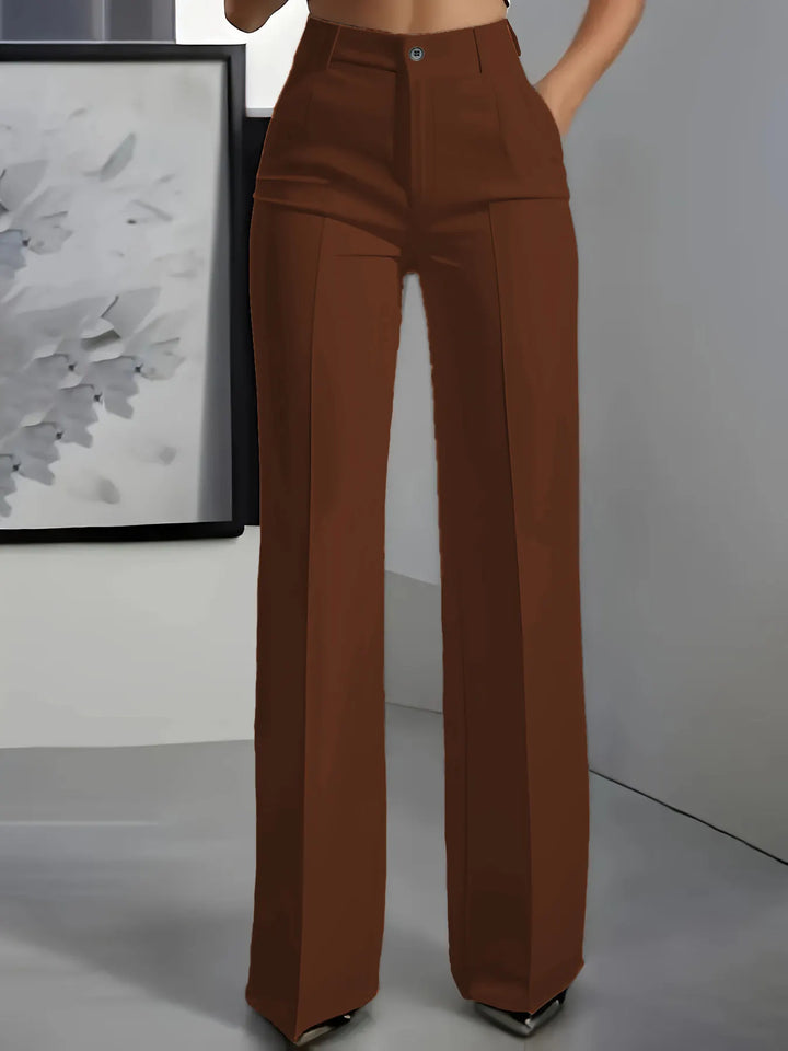 Adorisse - Pantaloni a palazzo a vita alta sartoriali