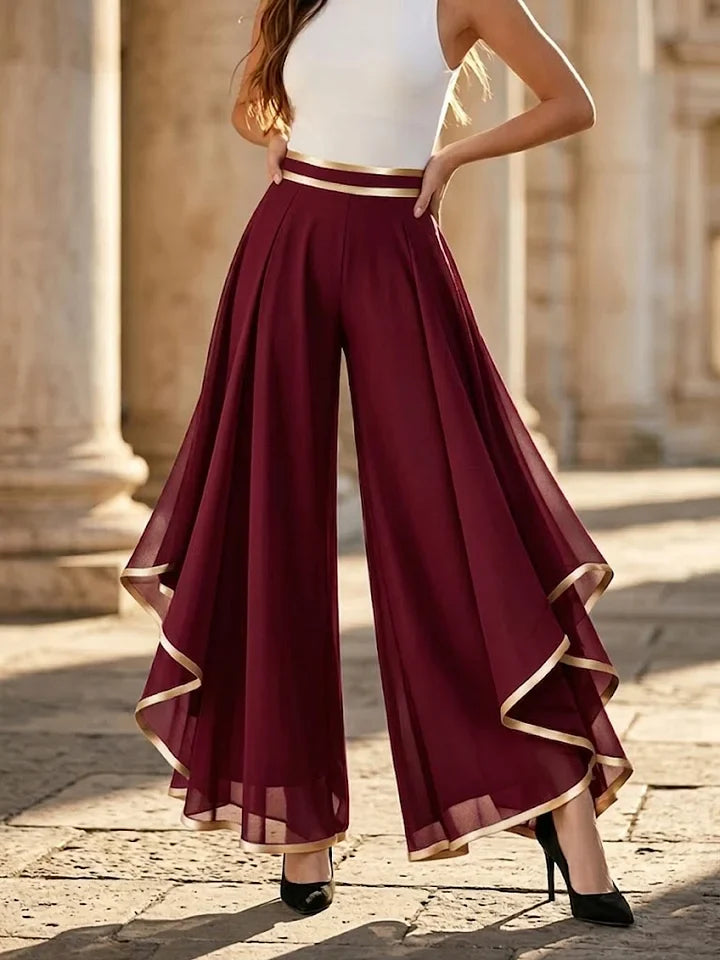 Querida - Pantaloni a palazzo drappeggiati