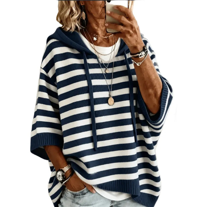 Leontine - Maglione a righe con cappuccio