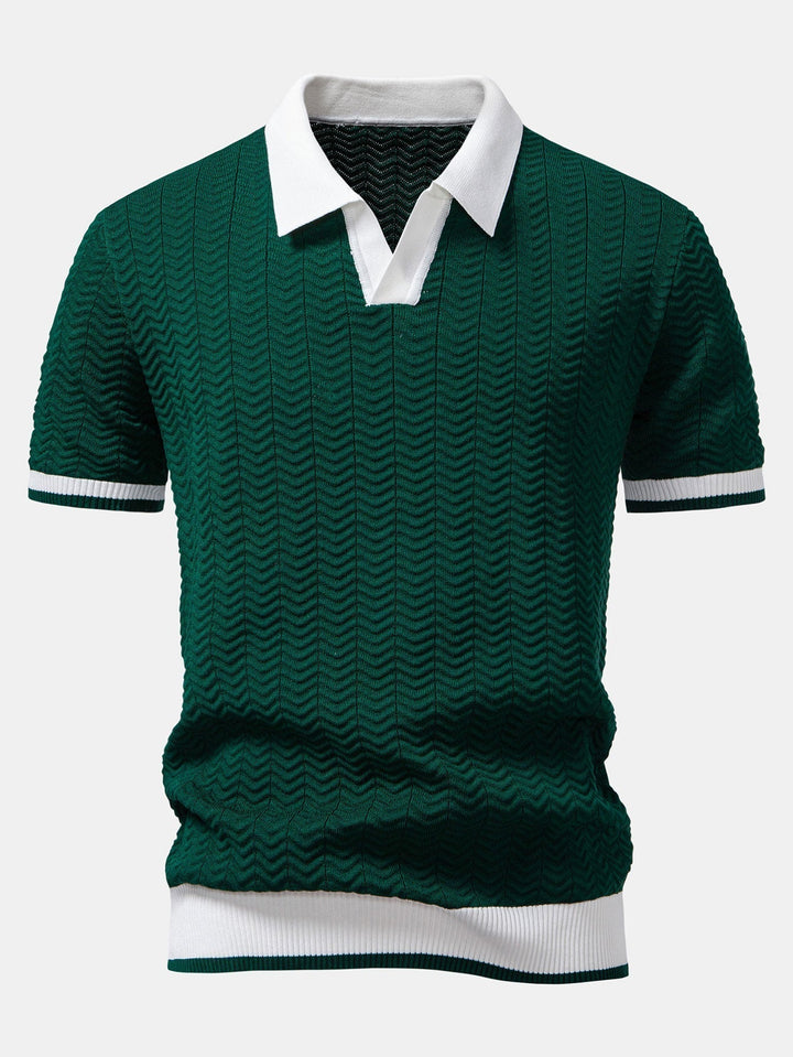 Arleno - Polo in maglia di viscosa testurizzata