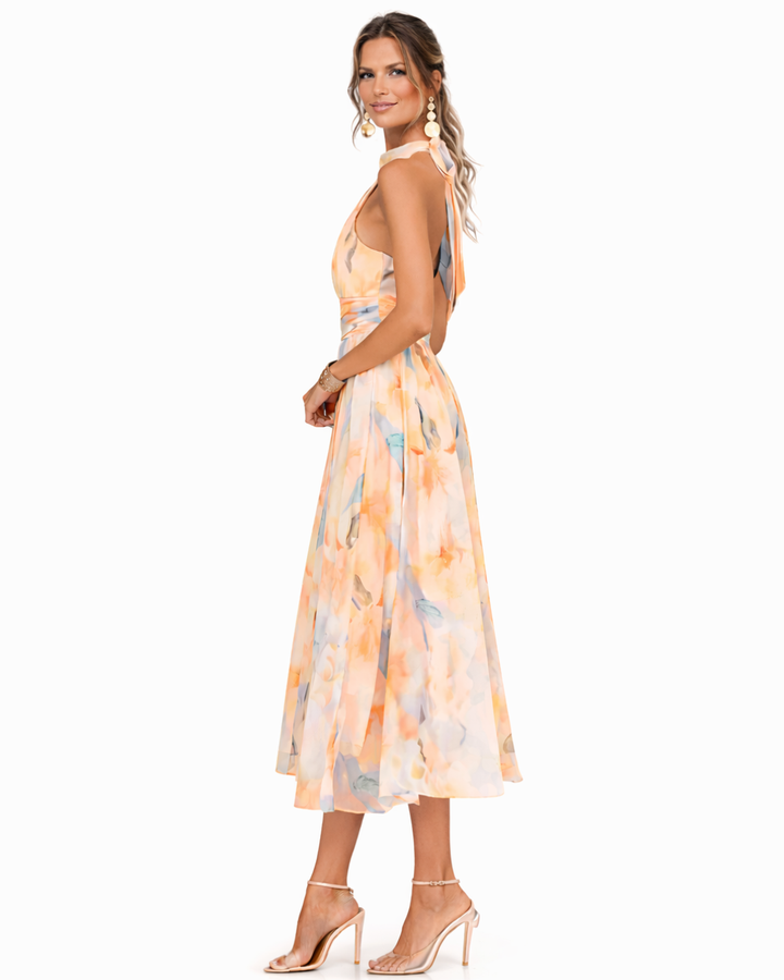 Lucille - Abito lungo leggero con scollo all’americana