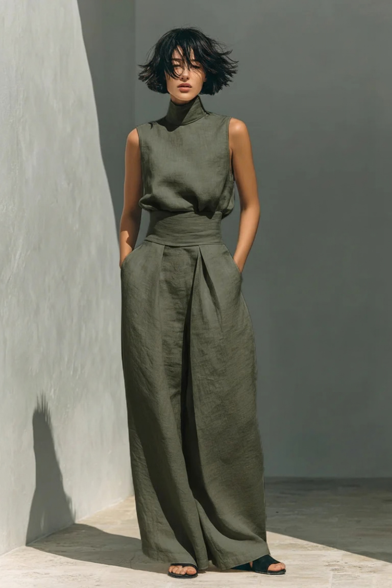 Nerina - Jumpsuit senza maniche a gamba larga