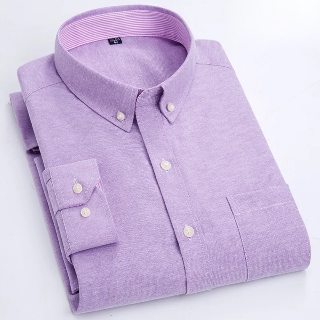 Edison - Camicia button-down a maniche lunghe di pregio