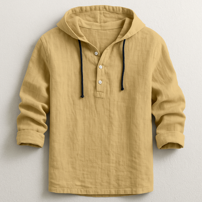 Tavrell - Camicia con cappuccio in lino pregiato