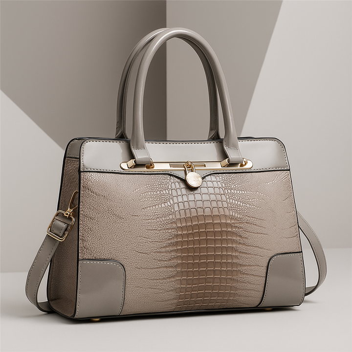 Aeryn - Borsa a mano strutturata con effetto coccodrillo
