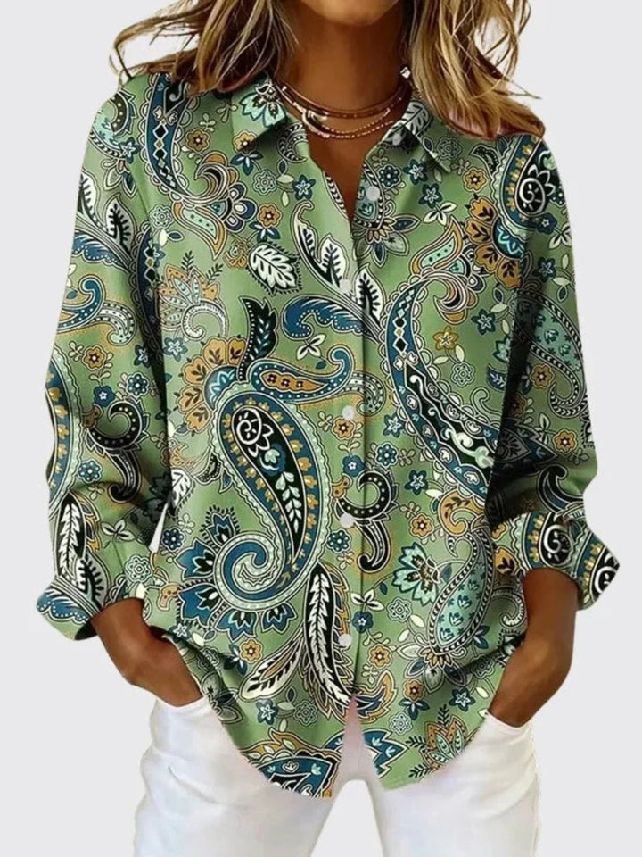Gillian - Blusa premium a stampa paisley