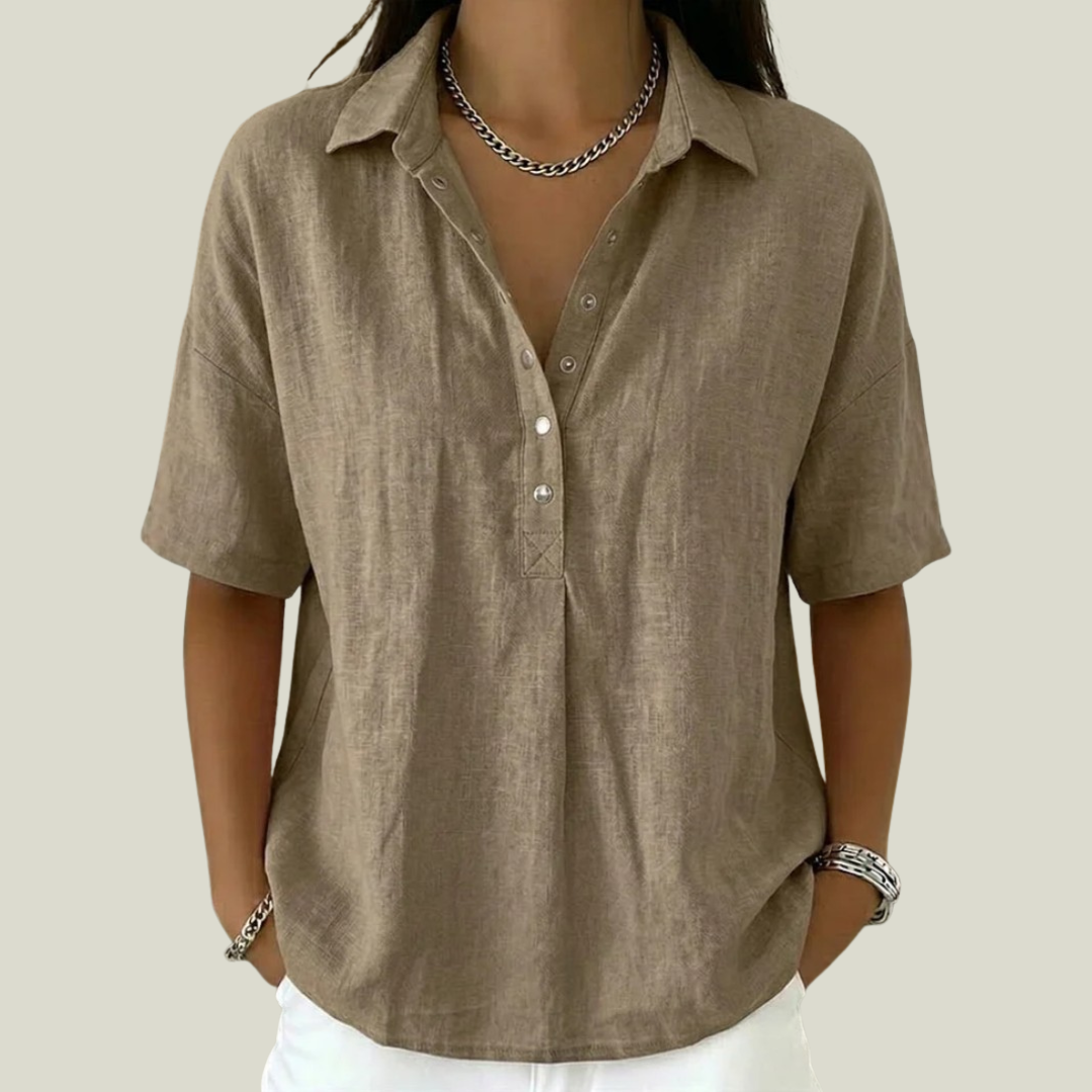Nina - Blusa con collo morbido al tatto