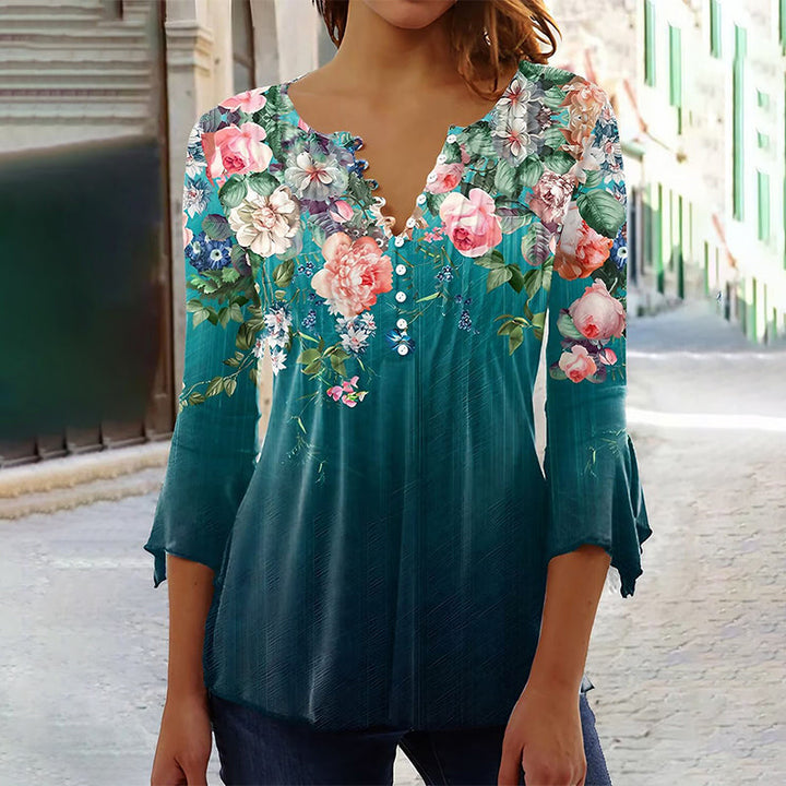 Devika - Blusa a stampa floreale