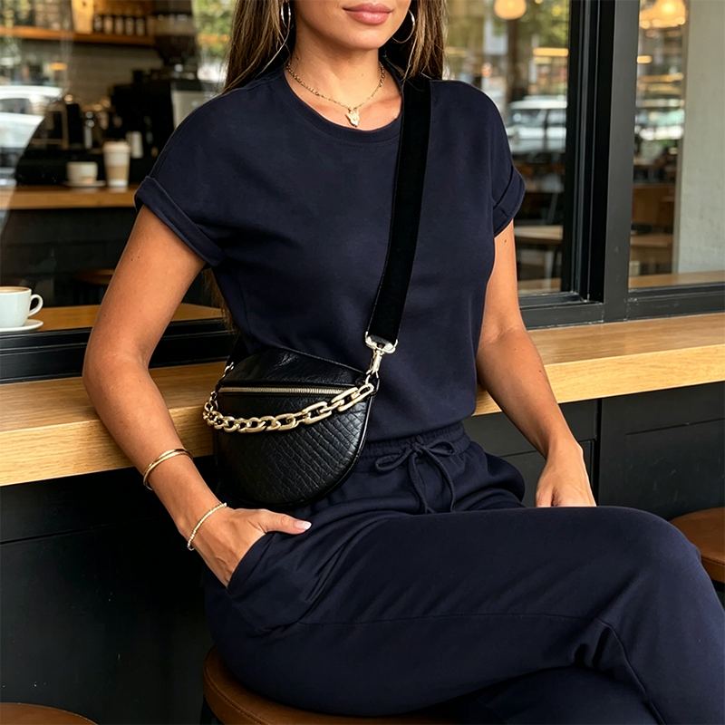 Tovelle - Coordinato con top casual e pantaloni jogger