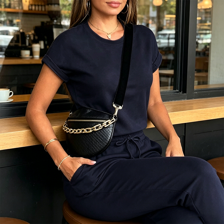 Tovelle - Coordinato con top casual e pantaloni jogger