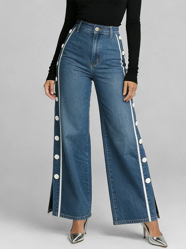 Vika - Jeans slim fit con zip frontale
