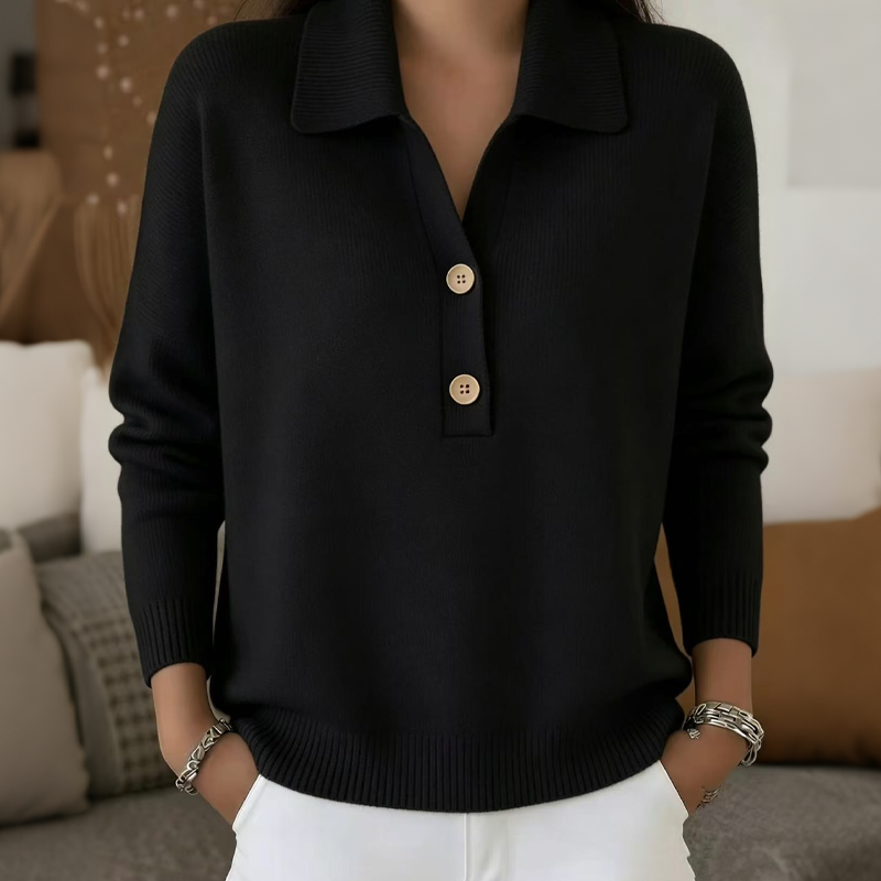 Belisara - Maglione con scollo a V morbido al tatto