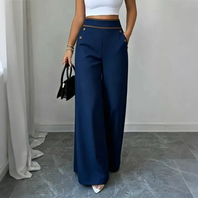 Oriessa - Pantaloni modello marinaio a vita alta