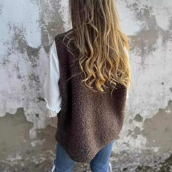 Ailyn - Gilet lungo con bottoni lavorati