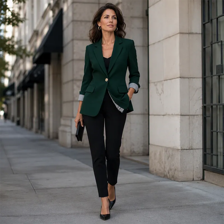 Celenya - Blazer classico con maniche risvoltate