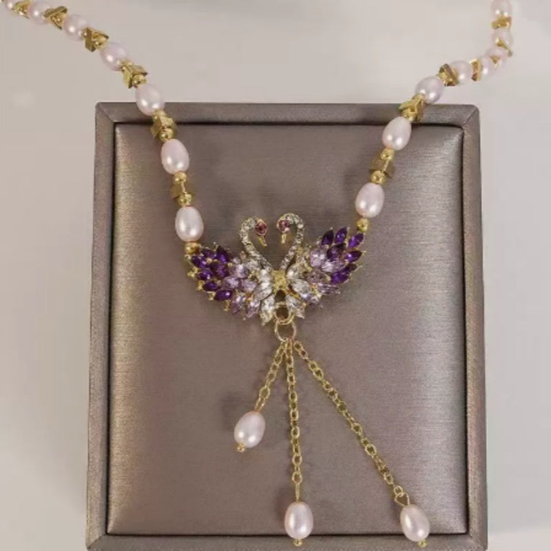 Wenisa - Collana con ciondolo a forma di cigno