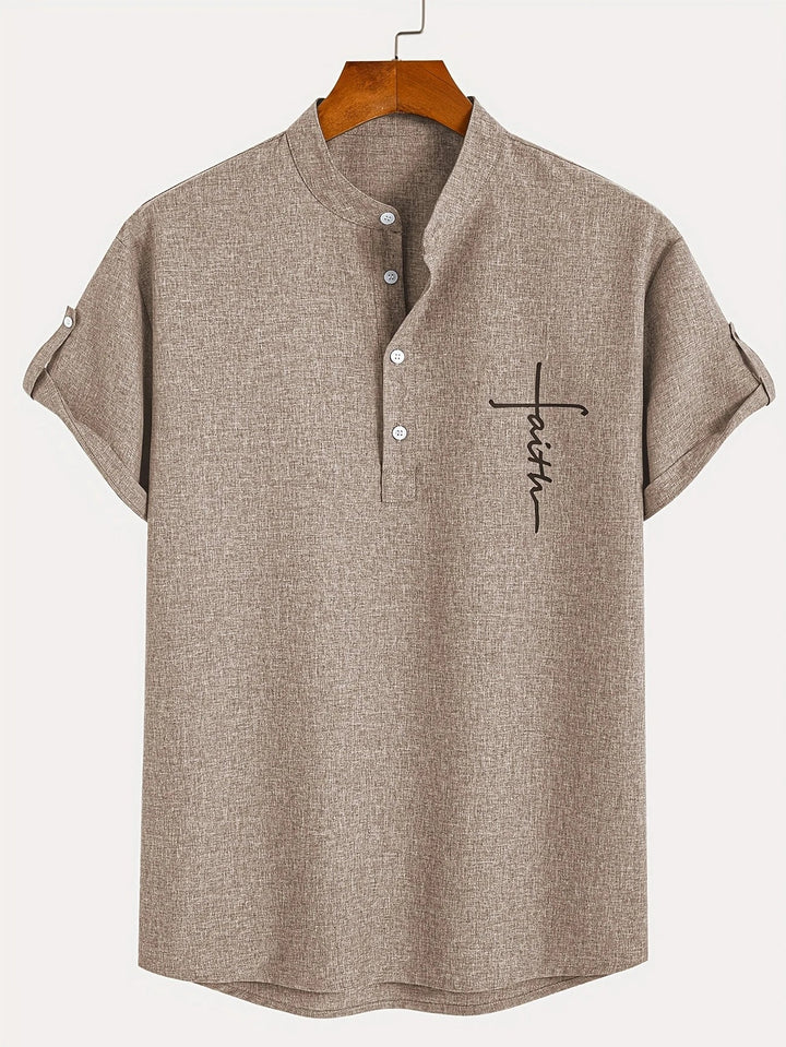 Harlan - Camicia testurizzata a collo alto