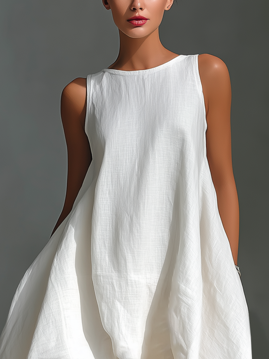 Elvina - Abito midi in lino leggero