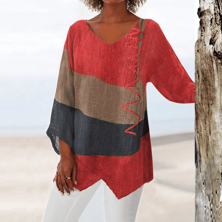 Ingrid - Blusa leggera a fantasia geometrica