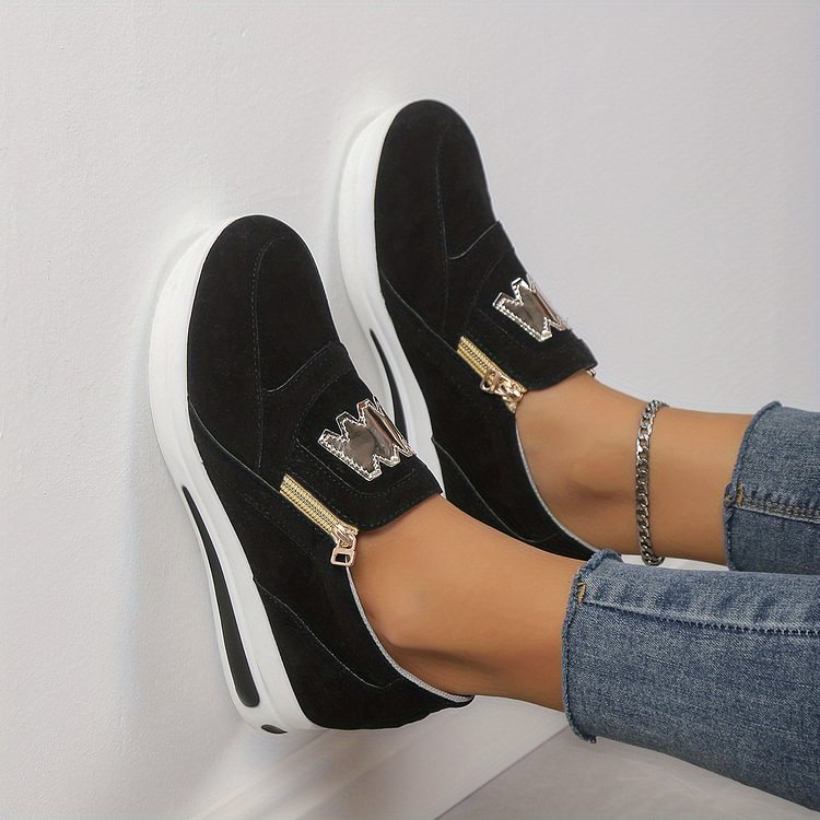 Ovelia - Sneakers slip-on con plateau