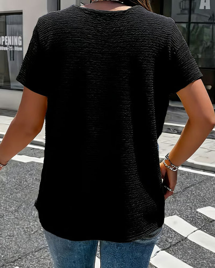 Quintessa - Blusa con scollo a V e bottoni