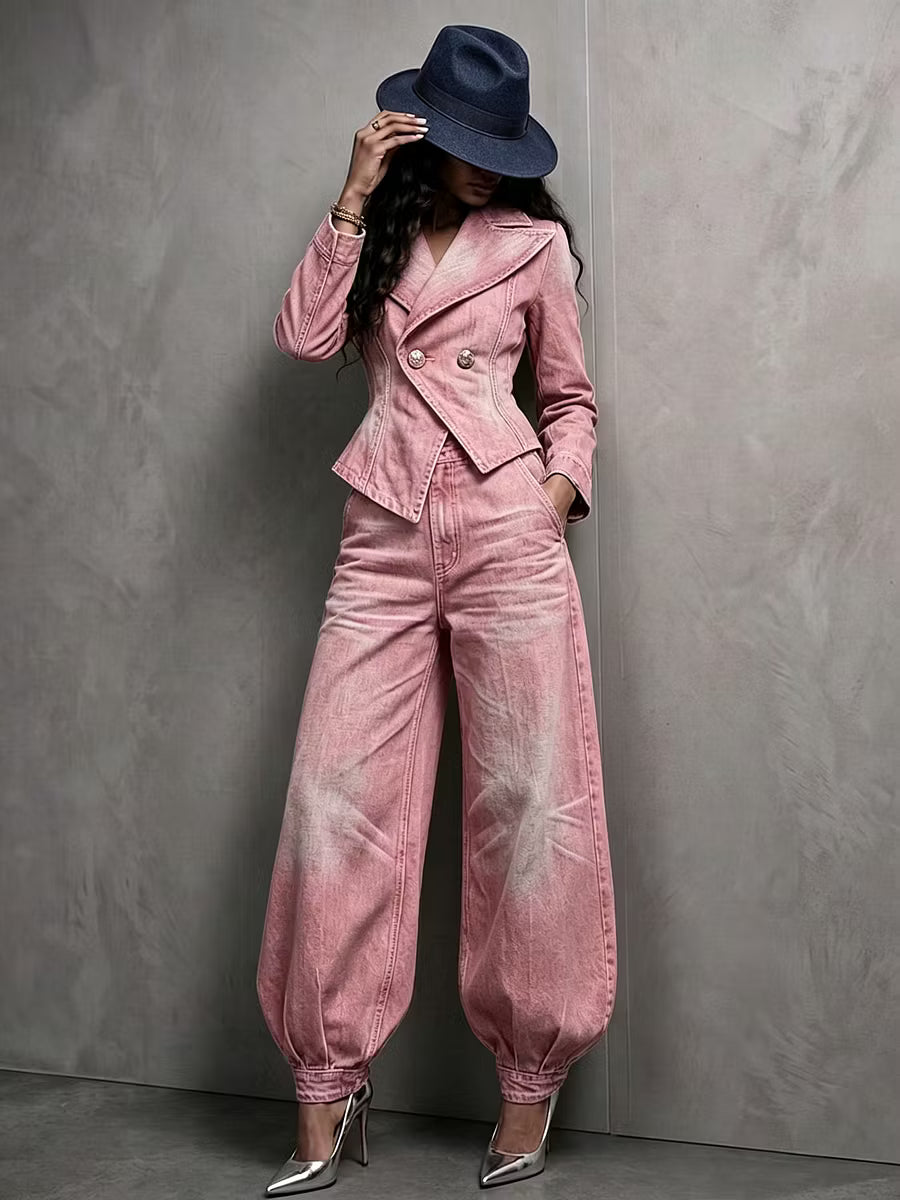 Neris - Tailleur pantalone a due pezzi doppiopetto su misura