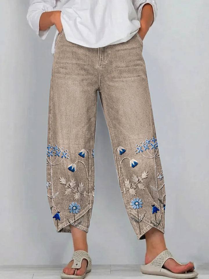 Giada - Jeans a vestibilità rilassata stampati