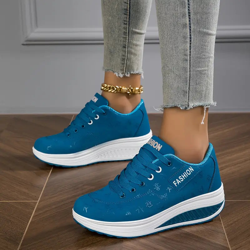 Sable - Sneakers stringate con plateau stile casual
