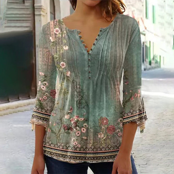 Devika - Blusa a stampa floreale