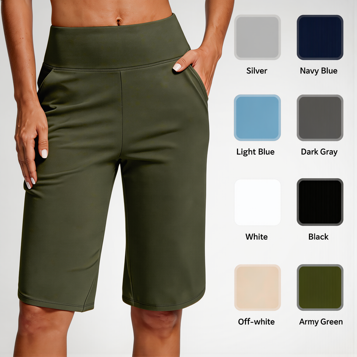 Kendall - Shorts da ciclista a vita alta con tasche