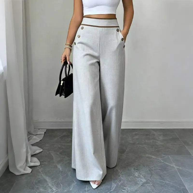 Oriessa - Pantaloni modello marinaio a vita alta