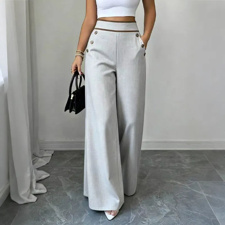 Oriessa - Pantaloni modello marinaio a vita alta