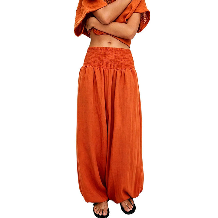 Anavie - Pantaloni harem morbidi al tatto