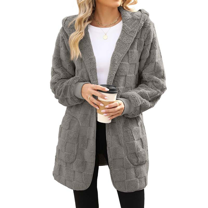 Zinnabelle - Cardigan con cappuccio in velluto operato
