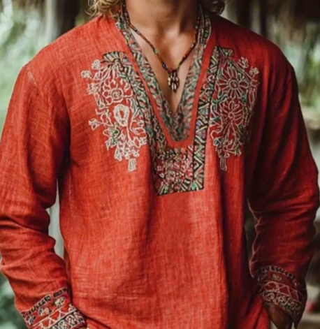 Milford - Camicia leggera con scollo a V