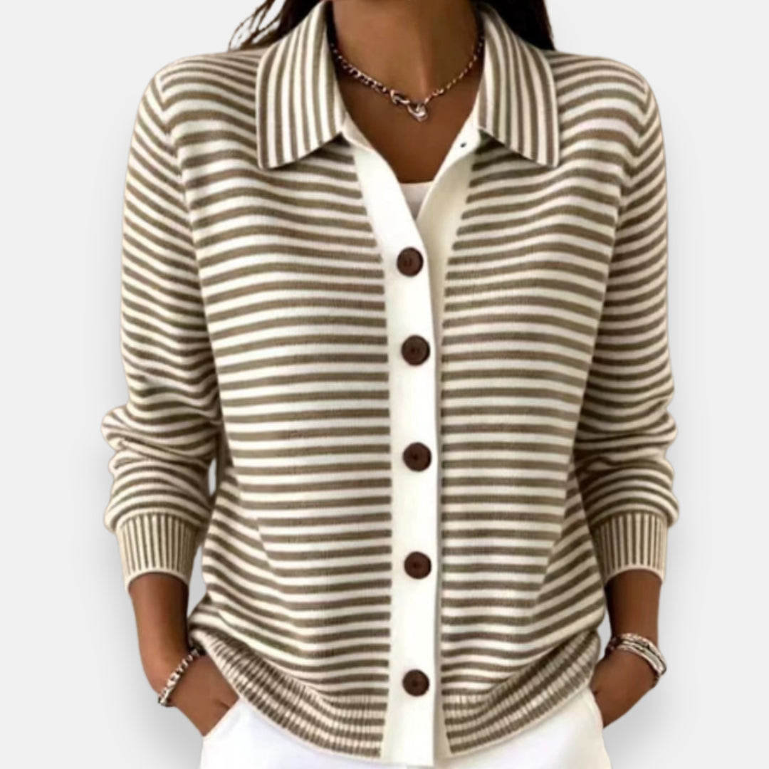 Briana - Cardigan a righe dalla mano morbida