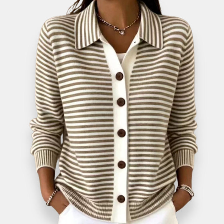 Briana - Cardigan a righe dalla mano morbida